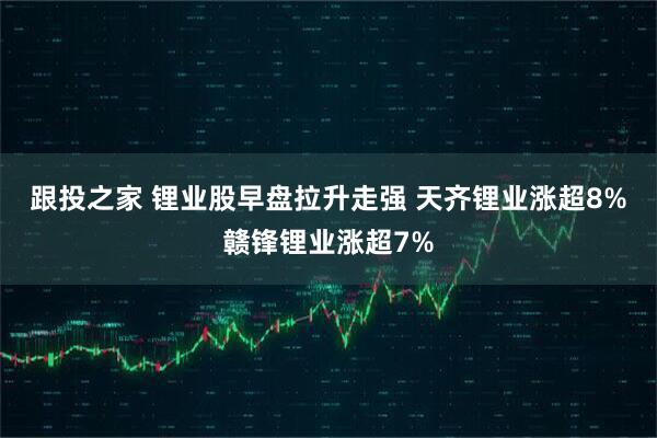 跟投之家 锂业股早盘拉升走强 天齐锂业涨超8%赣锋锂业涨超7%