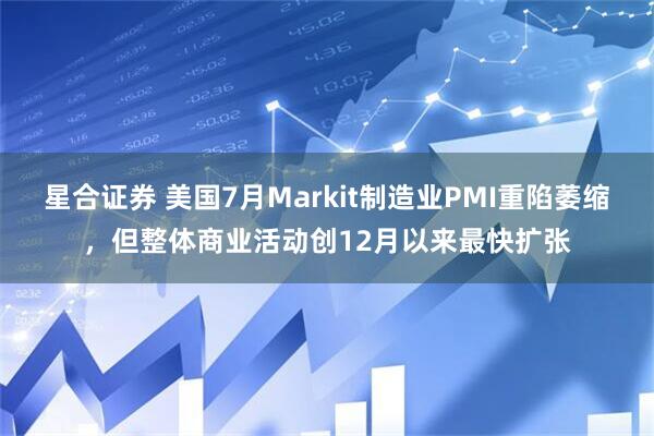 星合证券 美国7月Markit制造业PMI重陷萎缩，但整体商业活动创12月以来最快扩张