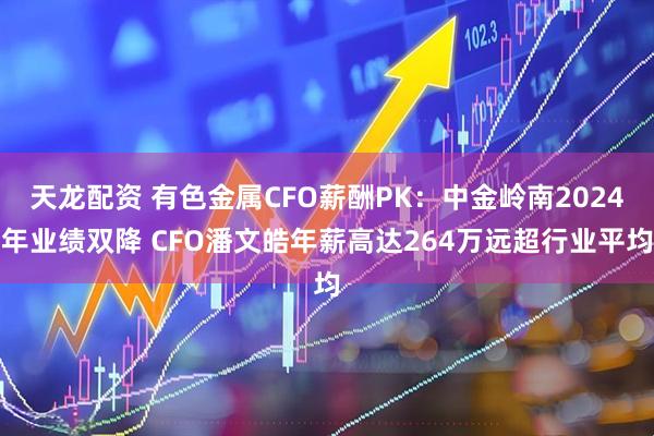 天龙配资 有色金属CFO薪酬PK：中金岭南2024年业绩双降 CFO潘文皓年薪高达264万远超行业平均