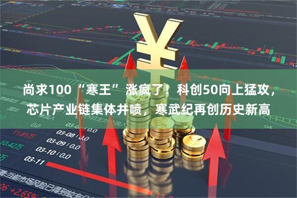 尚求100 “寒王” 涨疯了！科创50向上猛攻，芯片产业链集体井喷，寒武纪再创历史新高