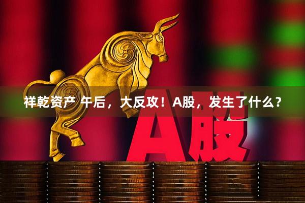 祥乾资产 午后，大反攻！A股，发生了什么？