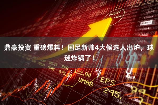 鼎豪投资 重磅爆料！国足新帅4大候选人出炉，球迷炸锅了！